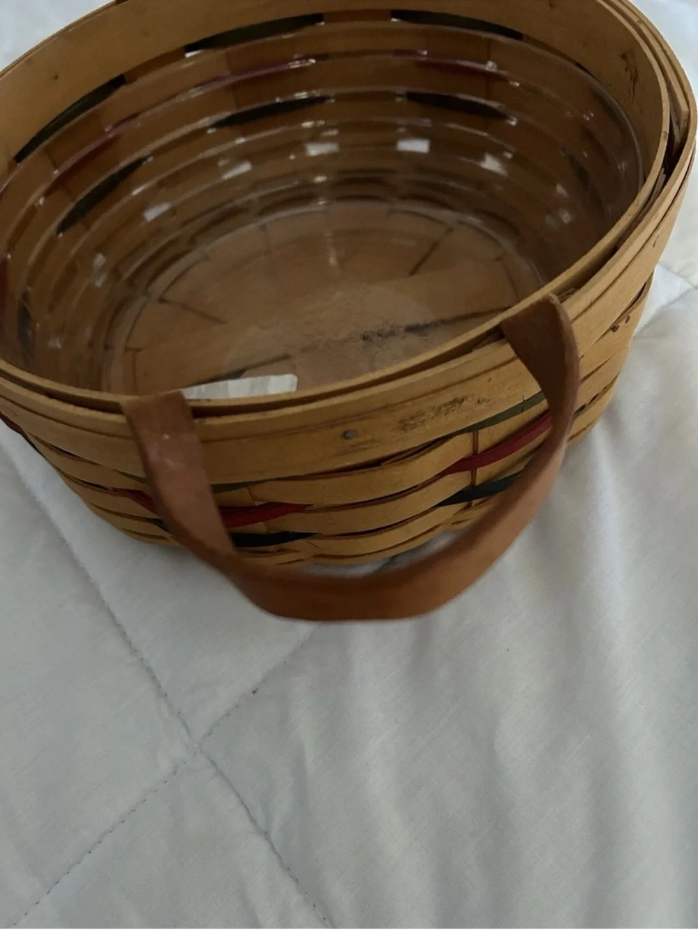 Longaberger Heartland Darning Basket w Handles 10 in